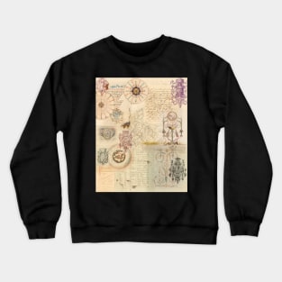 arcane messages baroque digital collage Crewneck Sweatshirt